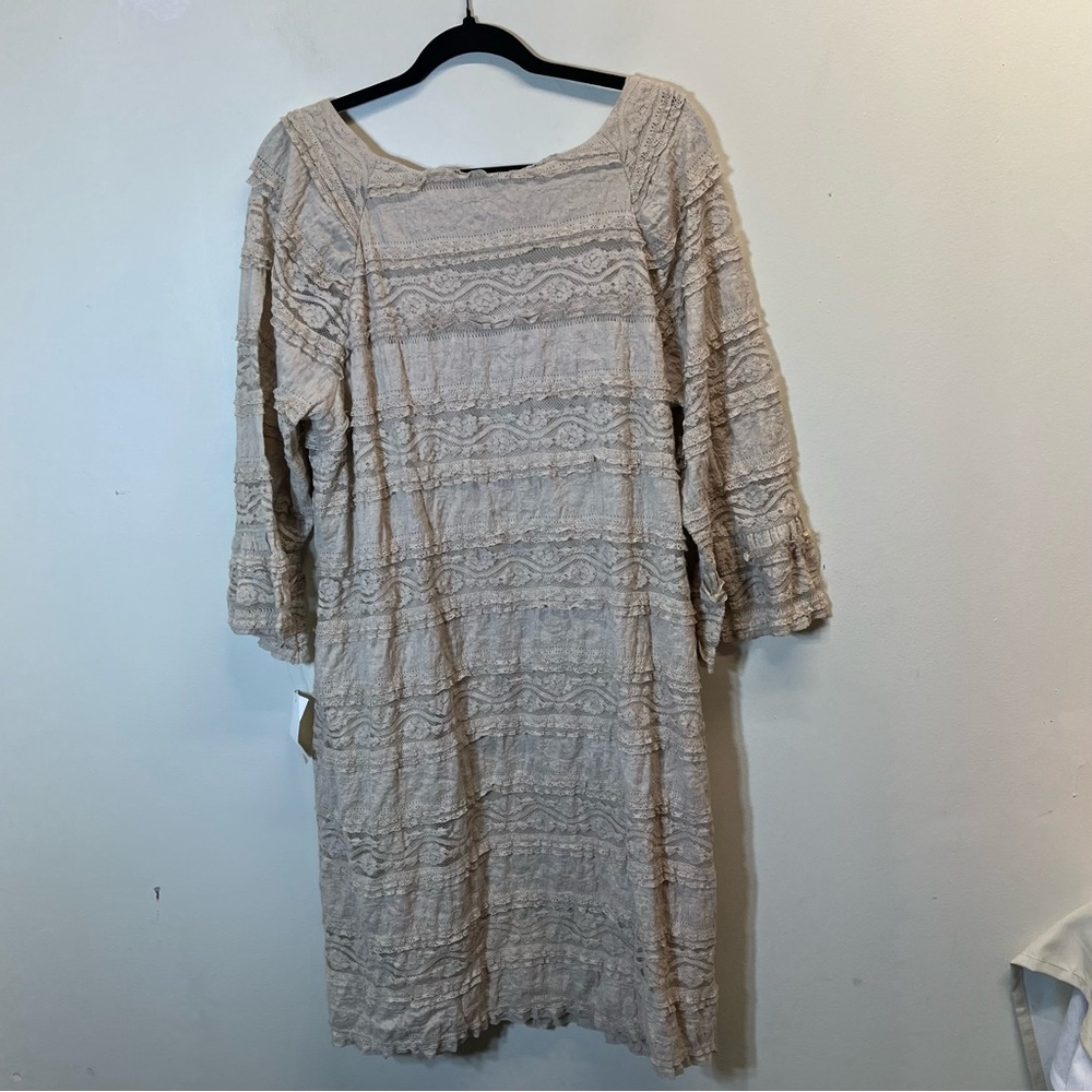 NWT Rabbit Rabbit Rabbit Lace Textured Dress in Gray Size 18W - Picture 7 of 10